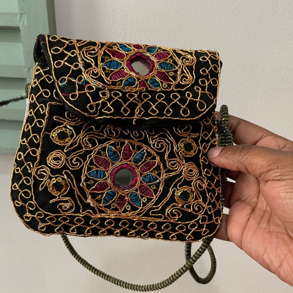 Pakistan handmade small embroidered purse